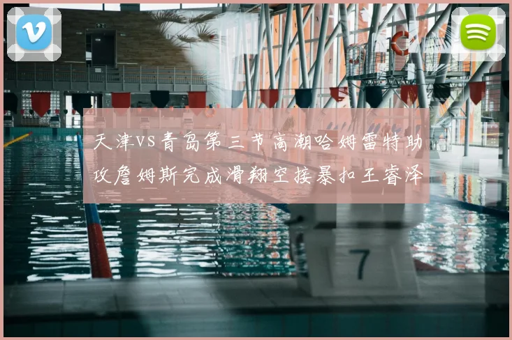 天津vs青岛第三节高潮哈姆雷特助攻詹姆斯完成滑翔空接暴扣王睿泽失误被抢断
